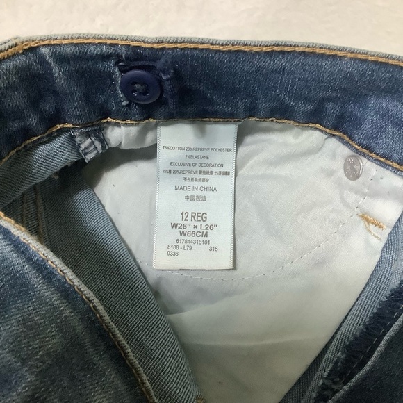 Levi’s 511 Boys NWT Performance Slim Blue Jeans Size 12 26x26 - Picture 6 of 7